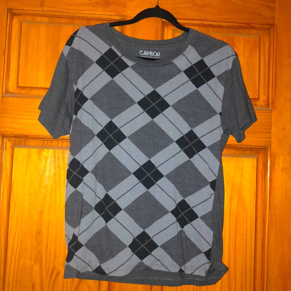 Carbon men’s argyle T-shirt